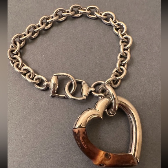 Gucci Authentic Bamboo Heart Bracelet - Picture 1 of 5